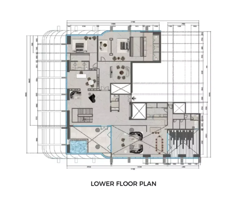 Tiger Sky Tower floor plan 5 BR · 12207 sqft