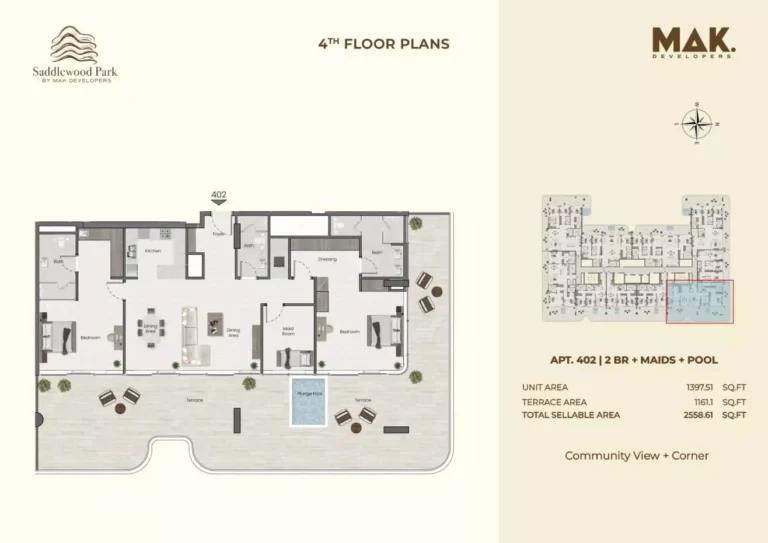 Saddlewood Park floor plan 2 BR · 2558 sqft