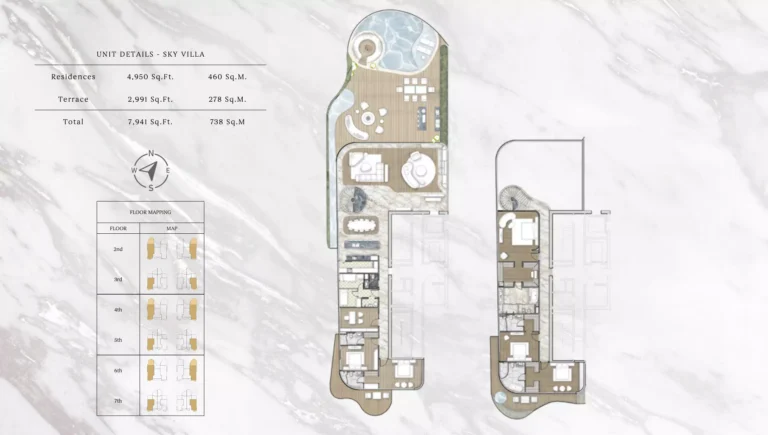 One Crescent floor plan 5 BR · 7941 sqft