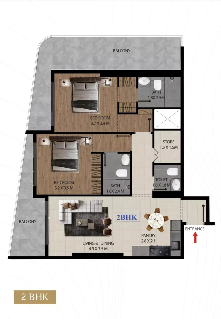 Marquis Insignia floor plan 2 BR