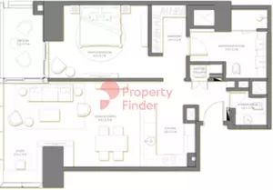 Palm Beach Towers floor plan 1 BR · 1104 sqft