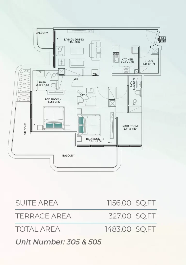 Floarea Breeze floor plan 2 BR · 1483 sqft
