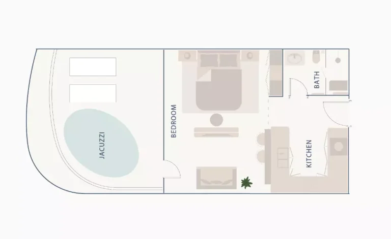 Beach Walk 3 floor plan Studio · 738 sqft