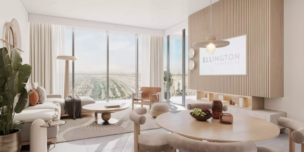 Mercer House South Tower — Интерьер гостиной и столовой