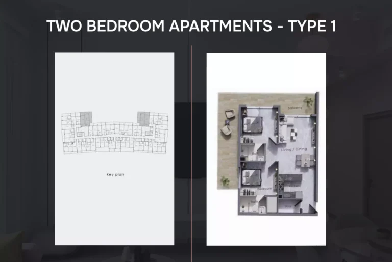 Astra Residences floor plan 2 BR · 1019 sqft