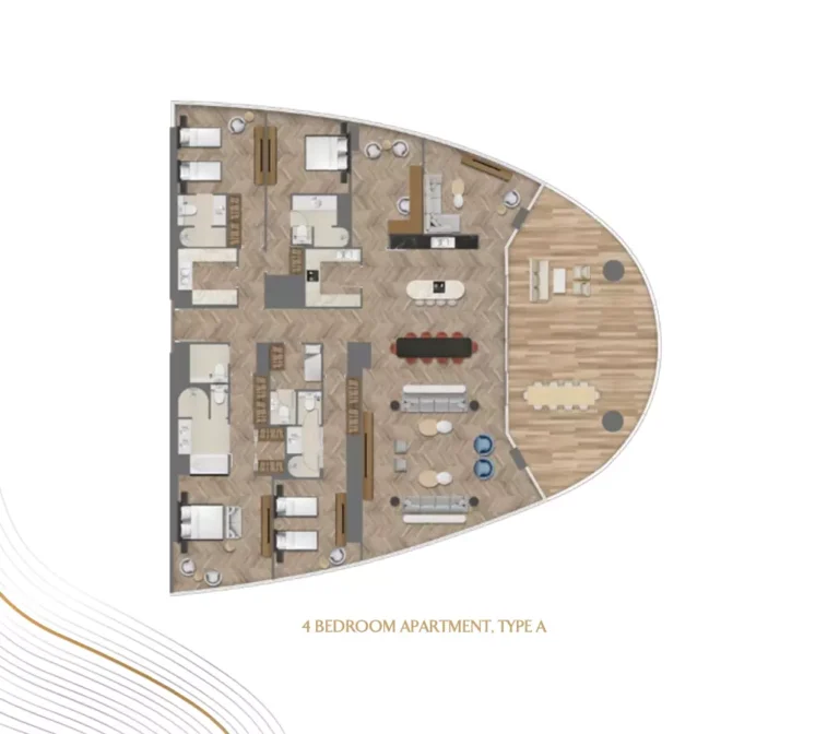 Jumeirah Living Business Bay floor plan 4 BR