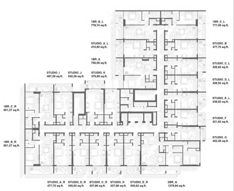 1wood Residence floor plan Typical floor plate