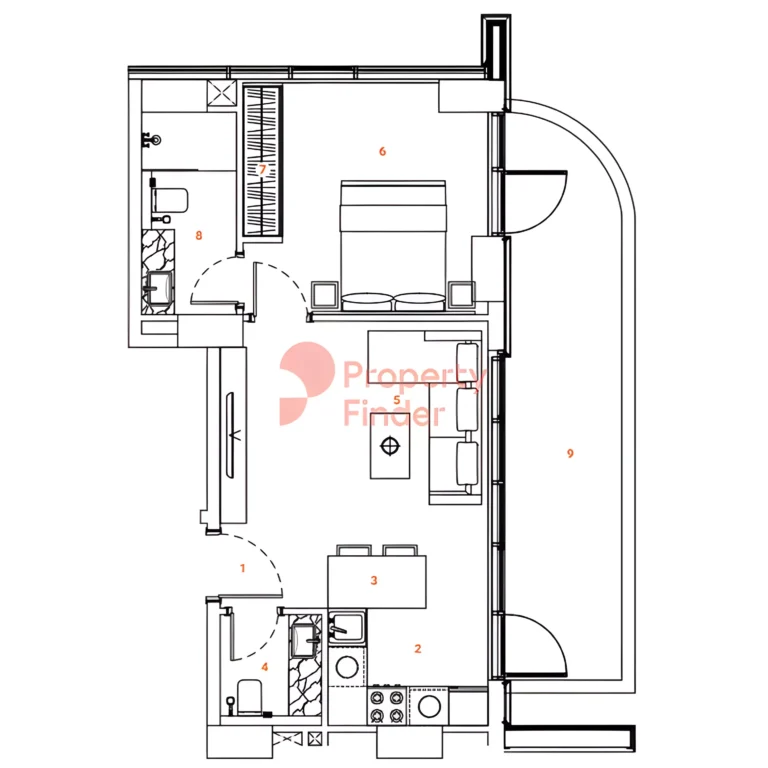 The Orchard Place floor plan 1 BR · 741 sqft