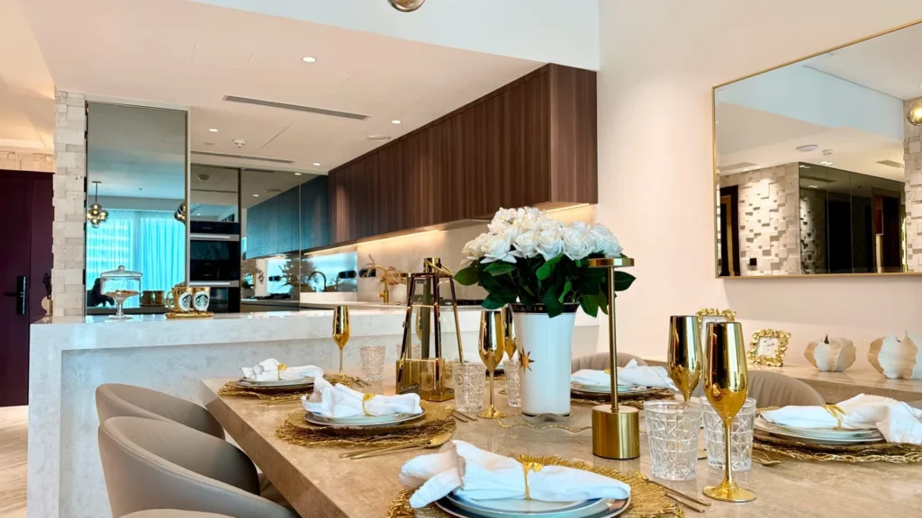 Al Fattan Marine Towers apartment dining room