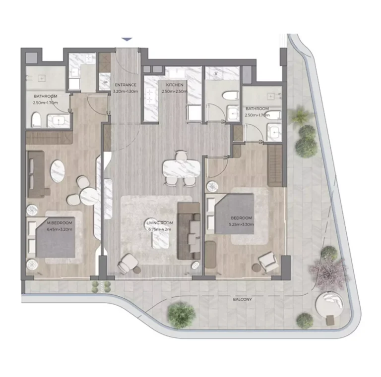 Tomorrow 166 floor plan 2-спальн. · 1568 кв. фут