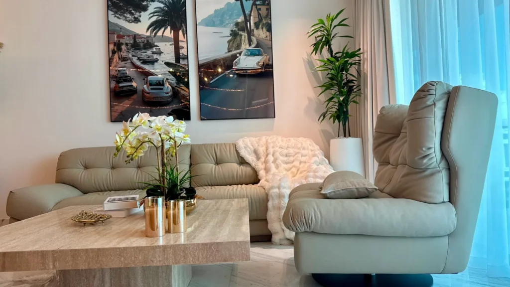 Al Fattan Marine Towers apartment living room