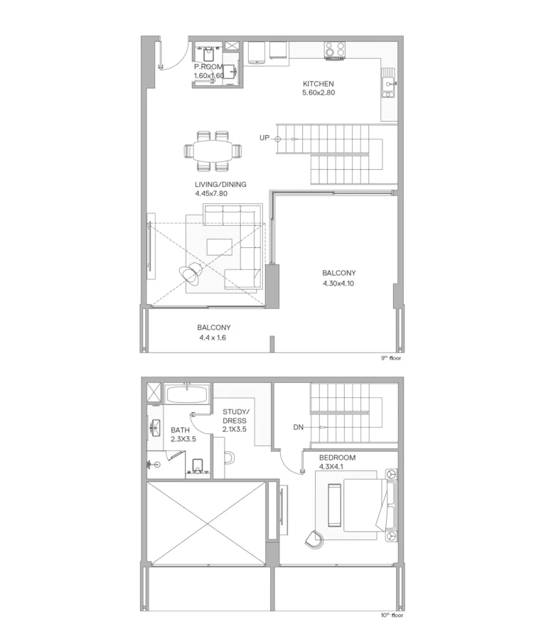 Haven Living floor plan 1 BR · 1663 sqft