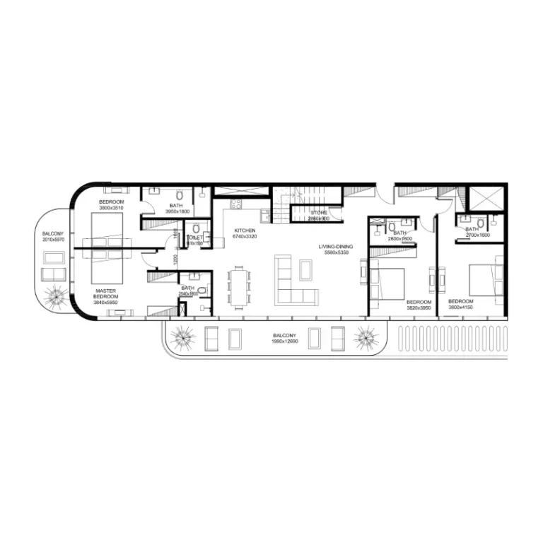 Villa del Gavi floor plan 4 BR · 2481 sqft