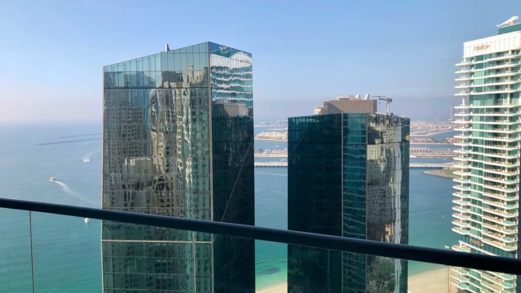 Sea view from an Al Fattan Marine Towers balcony