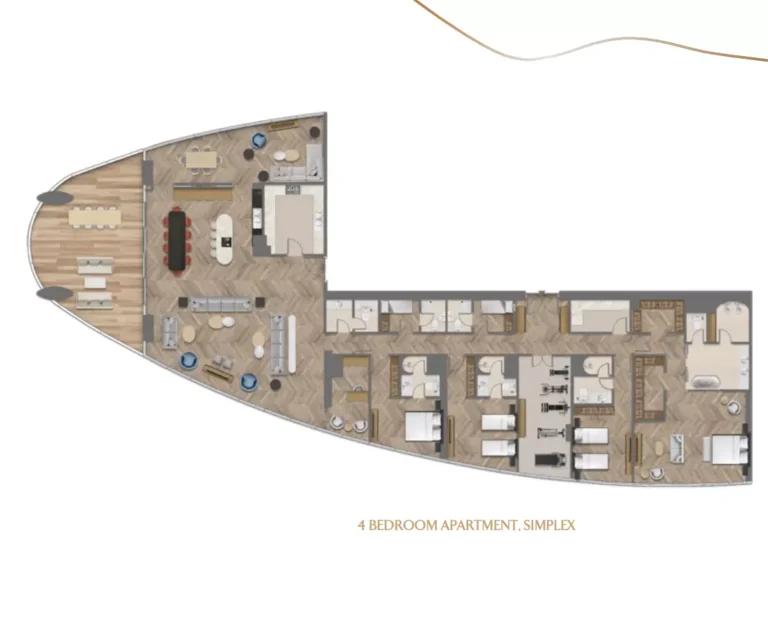 Jumeirah Living Business Bay floor plan 4 BR
