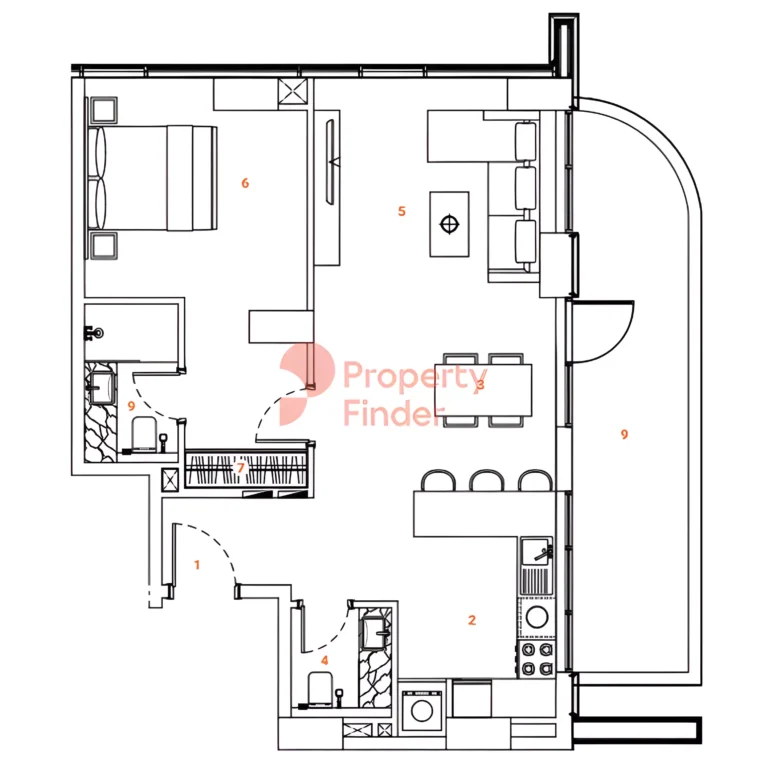 The Orchard Place floor plan 1 BR · 947 sqft