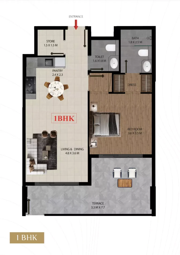Marquis Insignia floor plan 1 BR