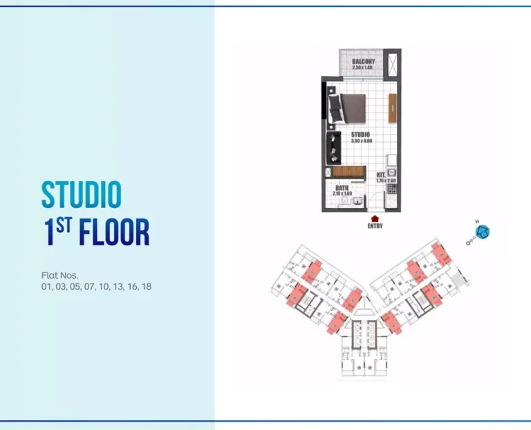 Skyz by Danube floor plan Studio · 349 sqft