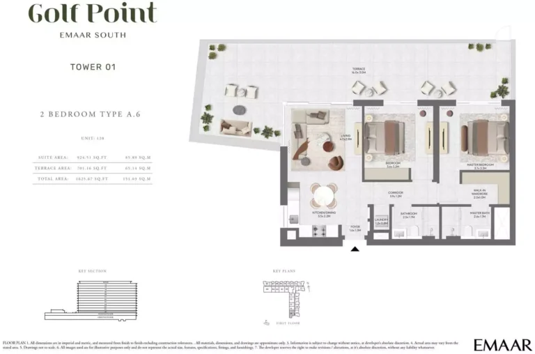 Golf Point floor plan 2 BR · 1625 sqft