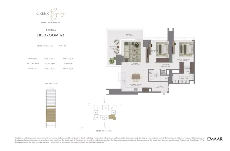 Creek Bay floor plan 2 BR · 1450 sqft
