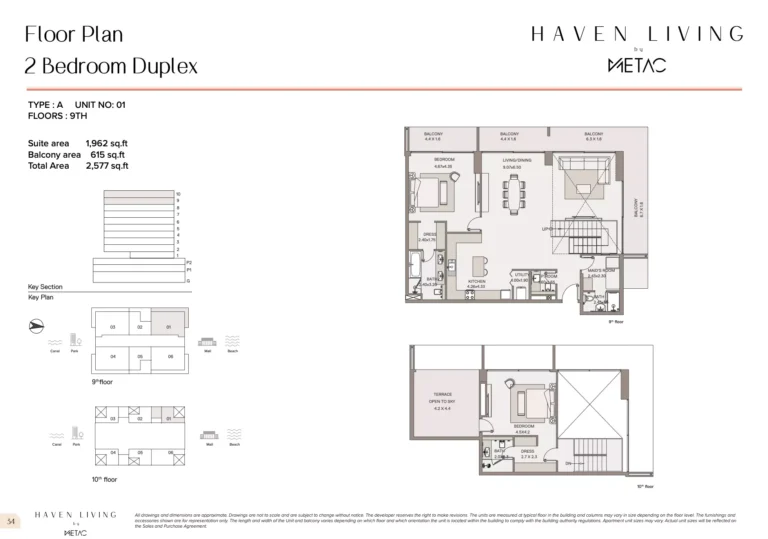 Haven Living floor plan 2 BR · 2577 sqft
