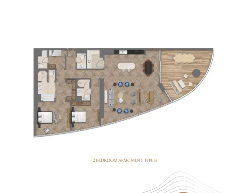 Jumeirah Living Business Bay floor plan 2 BR