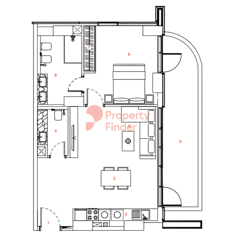 The Orchard Place floor plan 1 BR · 900 sqft