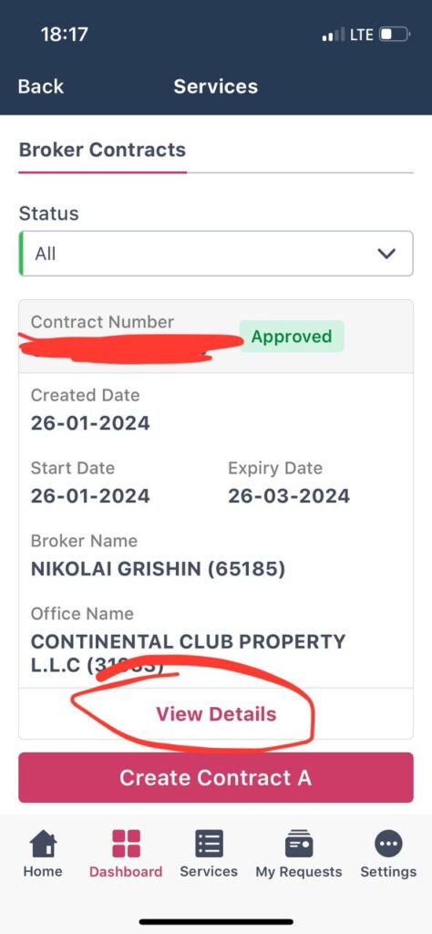 How to cancel Contract A in Dubai Continental Club Property LLC