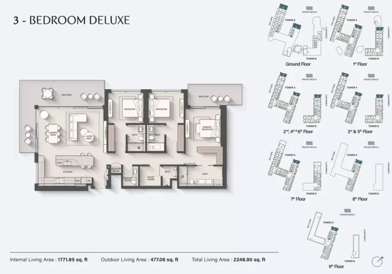 Ellington Sands 2 floor plan 3 BR · 2248 sqft