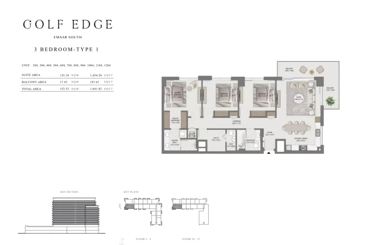 Golf Edge floor plan 3 BR · 1641 sqft