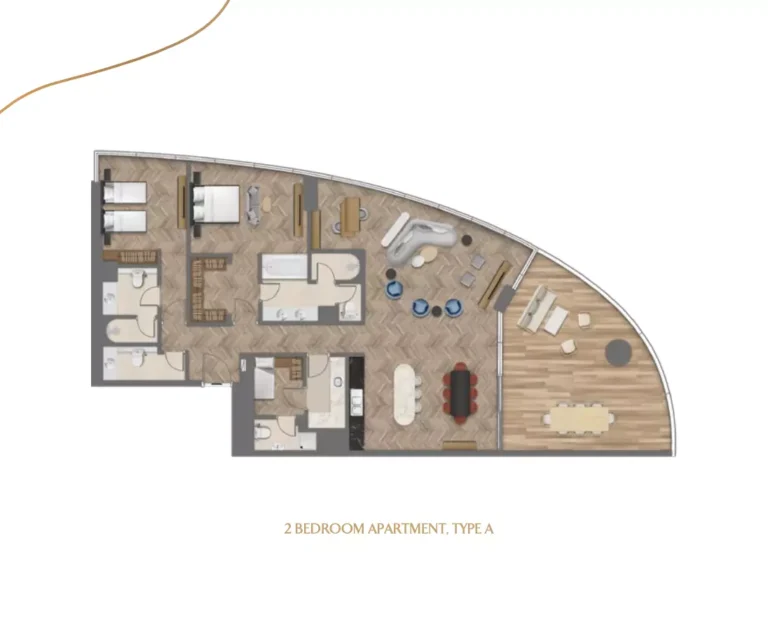 Jumeirah Living Business Bay floor plan 2 BR
