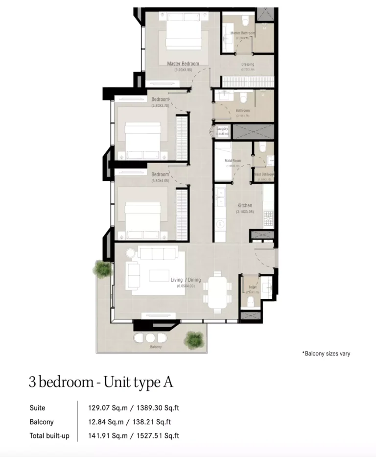 Alton floor plan 3 BR · 1527 sqft