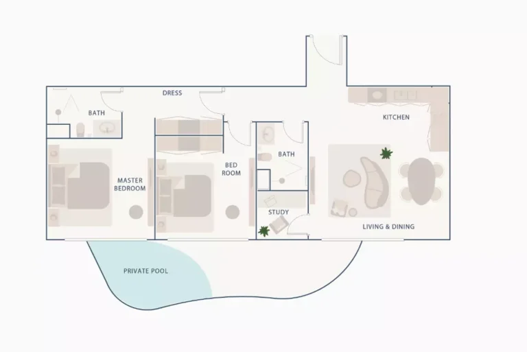 Beach Walk 3 floor plan 2 BR · 1860 sqft