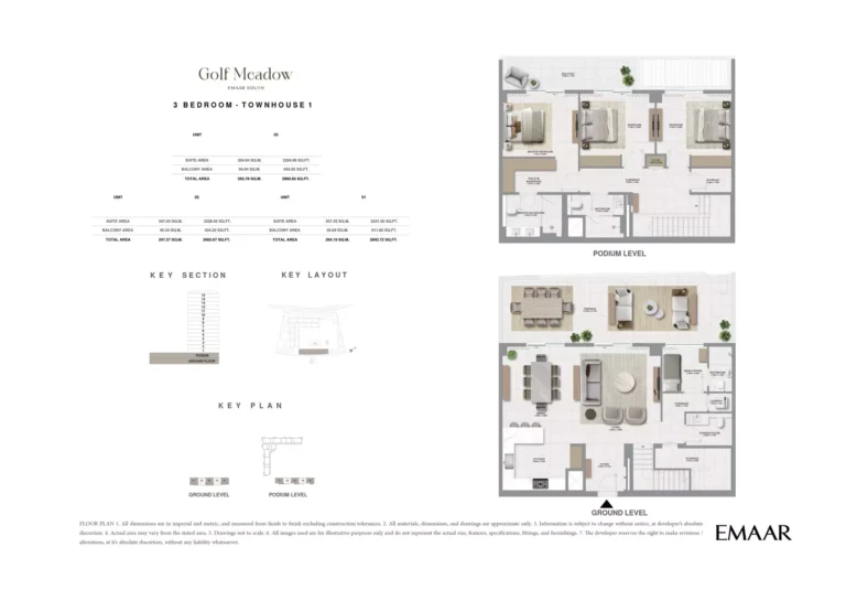 Golf Meadows floor plan 3 BR · 2844 sqft
