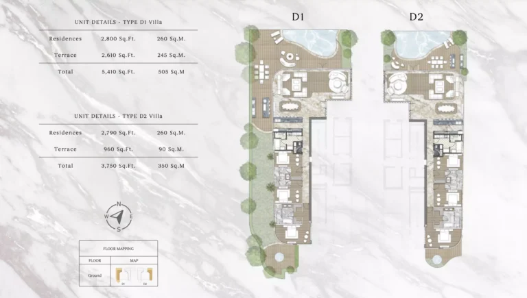 One Crescent floor plan 3 BR · 5410 sqft