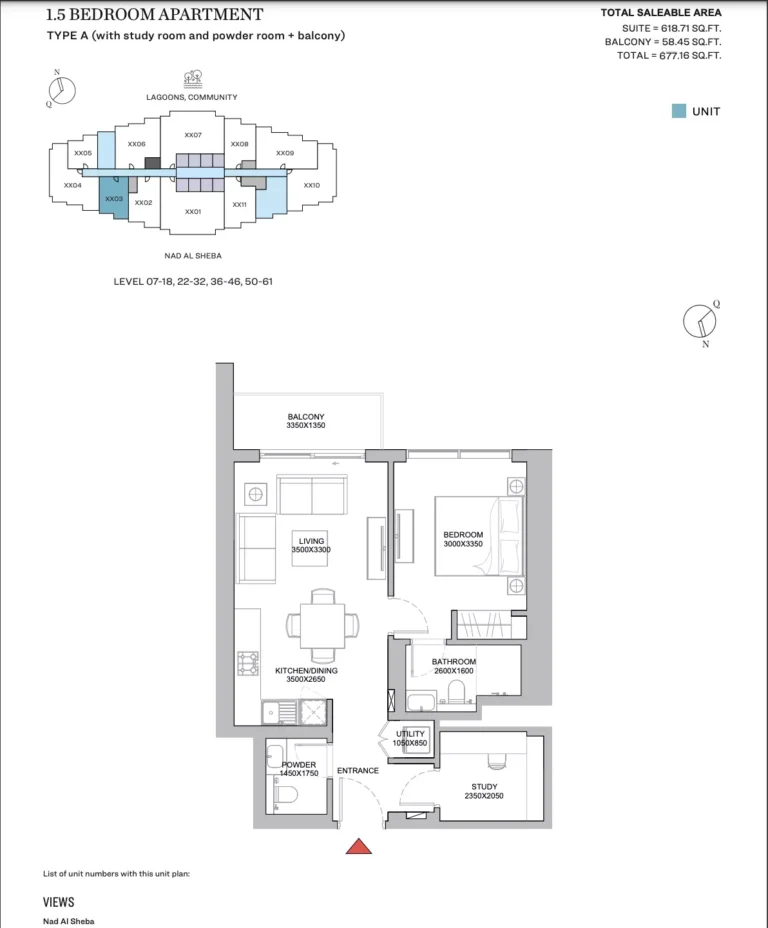320 Riverside Crescent floor plan 1-спальн. · 677 sqft