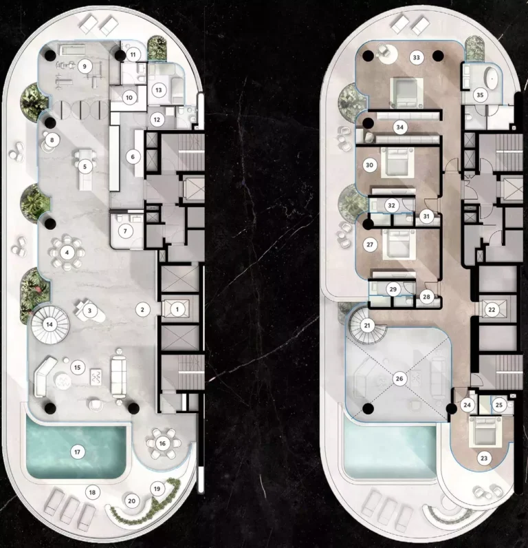 The Rings floor plan 5 BR · 9613 sqft
