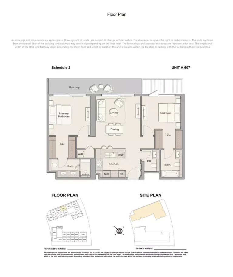 The Hillgate floor plan 2-спальн. · 1246 sqft