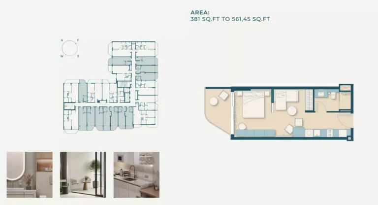 Vitality Residence floor plan Студия · 561 sqft