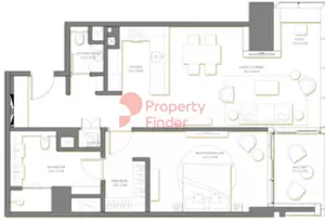 Palm Beach Towers floor plan 1 BR · 1110 sqft