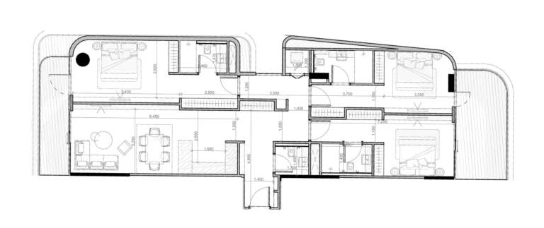 Azizi Ruby floor plan 3-спальн. · 1640 sqft