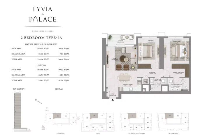 Lyvia by Palace floor plan 2 BR · 1144 sqft