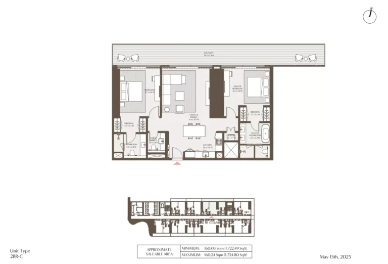Akala Hotel & Residences floor plan 2 BR · 1772 sqft