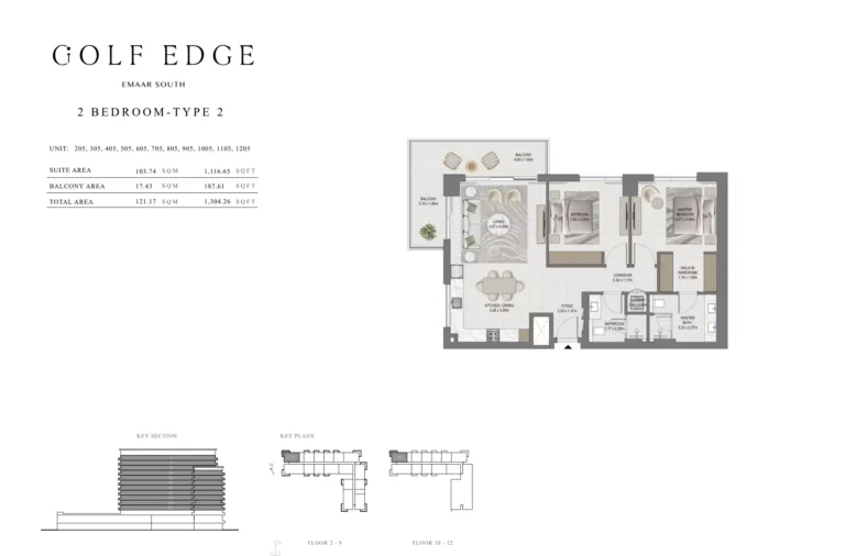 Golf Edge floor plan 2 BR · 1304 sqft