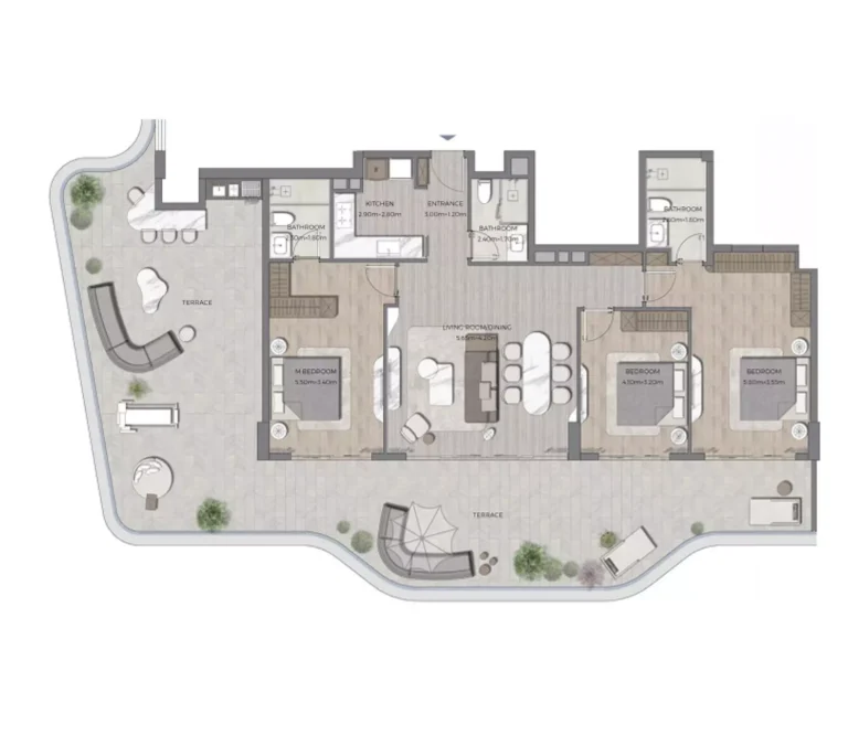 Tomorrow 166 floor plan 3-спальн. · 2432 кв. фут