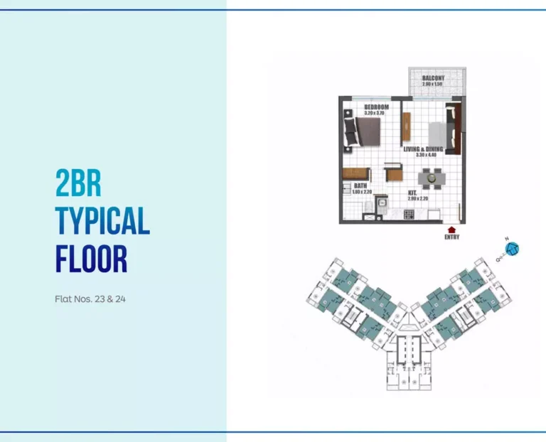 Skyz by Danube floor plan 2 BR · 995 sqft