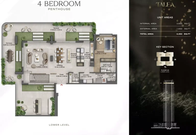Talea by Beyond floor plan 4 BR · 4462 sqft