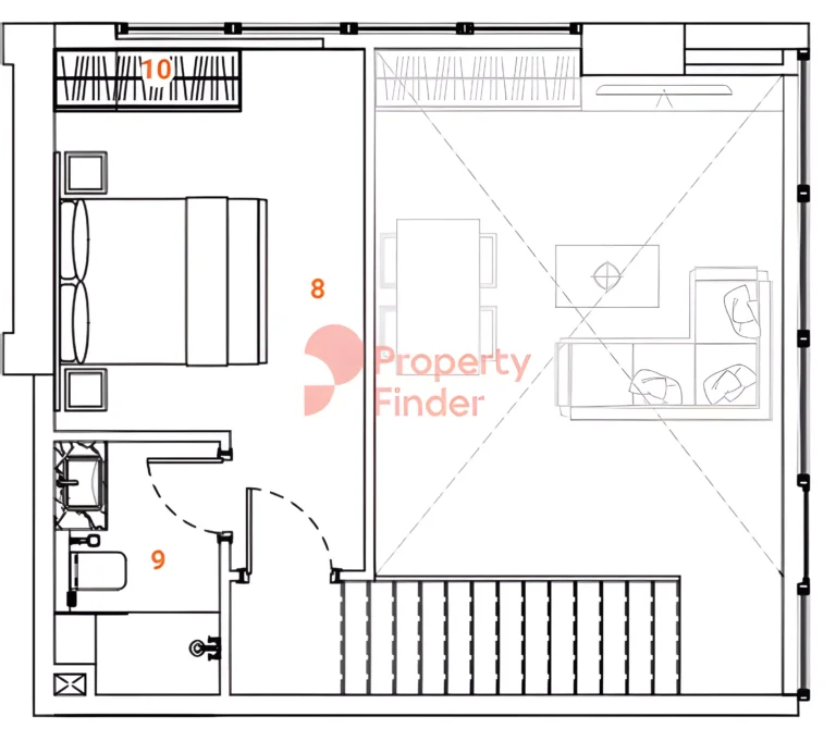 The Orchard Place floor plan 1 BR · 1051 sqft