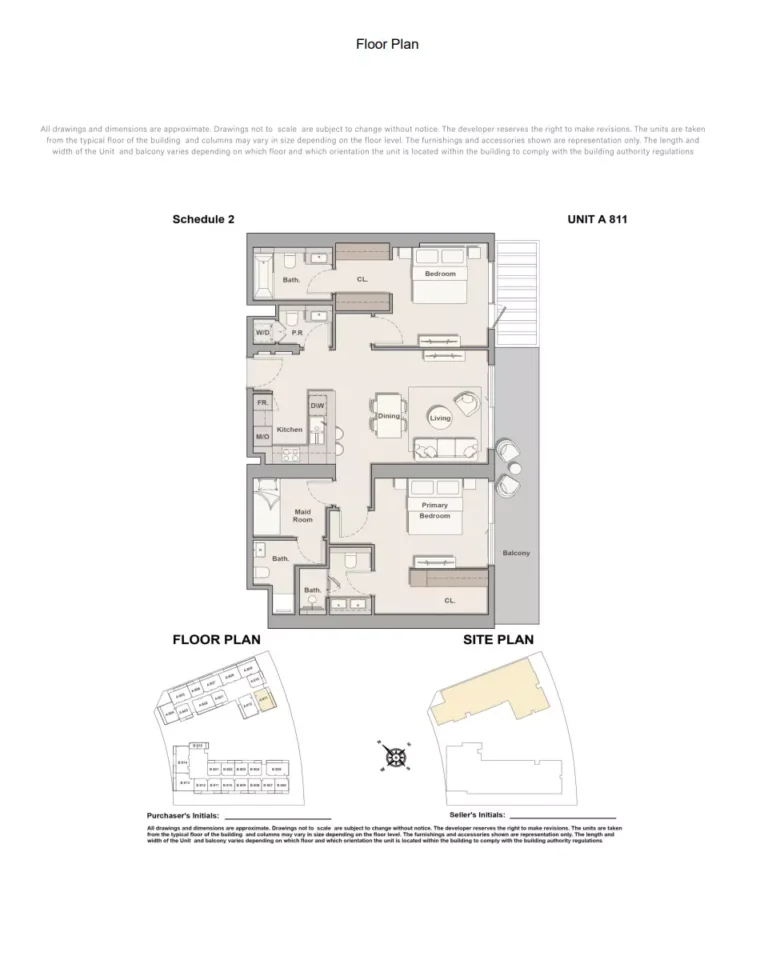 The Hillgate floor plan 2-спальн. · 1322 sqft