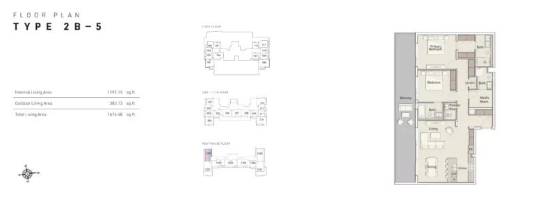 Ellington House 2 floor plan 2 BR · 1676 sqft
